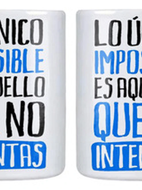 Tazón Lo Íšnico Imposible Frases De Motivación Grafimax 1
