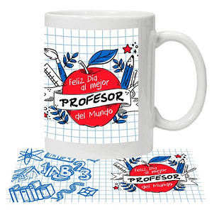 Tazón Profesor/A Feliz Dí­A Al Mejor Profesor Grafimax