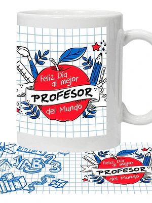Tazón Profesor/A Feliz Dí­A Al Mejor Profesor Grafimax
