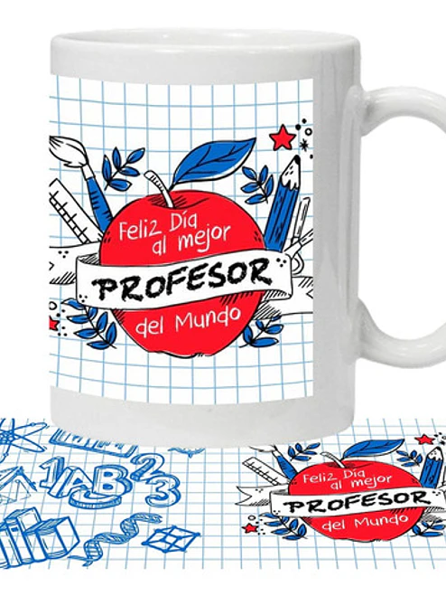 Tazón Profesor/A Feliz Dí­A Al Mejor Profesor Grafimax 1
