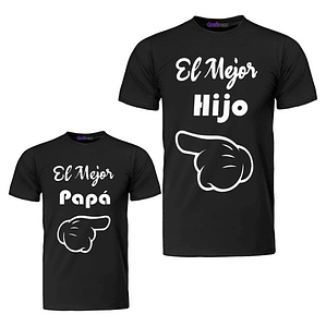 Pack Polera Padre Hijo El Mejor Papá E Hijo Familia Grafimax