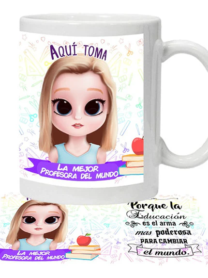 Tazón Profesor/A Personalizado La Mejor Grafimax 1