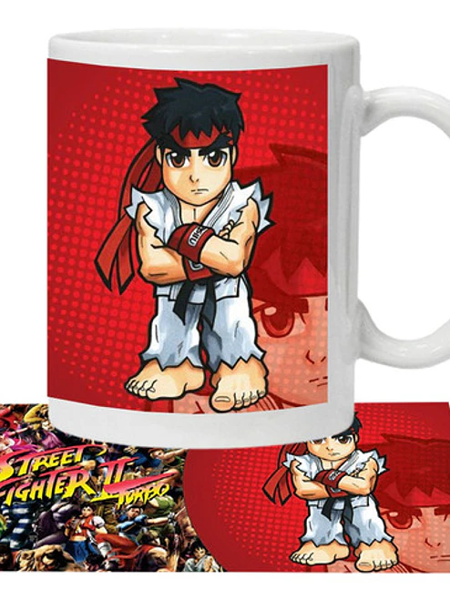 Tazón Street Fighter 2 Turbo Ryu Video Juegos Grafimax 1