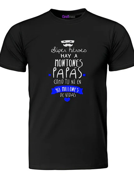 Polera Grafimax Papá Dia Del Padre Diseños Hombre Adulto 1
