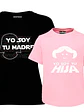 Pack Polera Mamá E Hija Yo Soy Tu Madre Starwars Grafimax - Miniatura 1