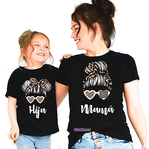 Pack Polera Mamá E Hija Life Mom Familia Grafimax