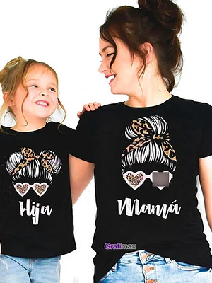 Pack Polera Mamá E Hija Life Mom Familia Grafimax