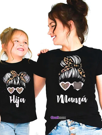 Pack Polera Mamá E Hija Life Mom Familia Grafimax 1