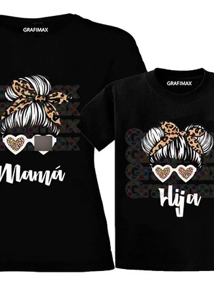 Pack Polera Mamá E Hija Life Mom Familia Grafimax 2