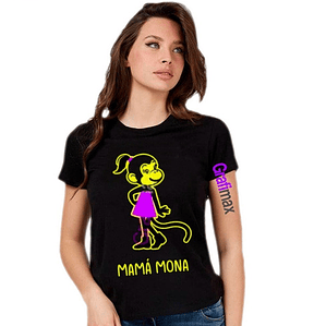Polera Mamá Mona Dia De La Madre Mujer Familia Grafimax