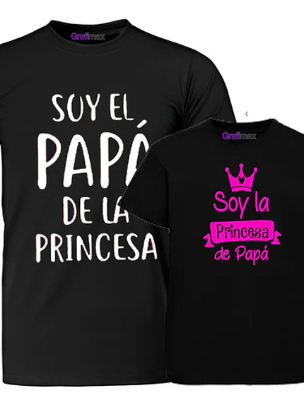 Pack Polera Princesa De Papá Remera Hija Y Papa - Grafimax 1