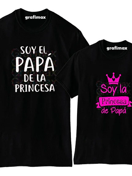 Pack Polera Princesa De Papá Remera Hija Y Papa - Grafimax 2