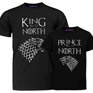 Pack Polera King Of The North And Prince Papá E Hijo Familia