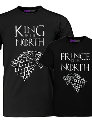 Pack Polera King Of The North And Prince Papá E Hijo Familia