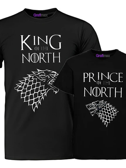 Pack Polera King Of The North And Prince Papá E Hijo Familia -Grafimax 1