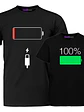 Pack Polera Baterí­A Llena Sin Baterí­A Papa E Hijo -Grafimax - Miniatura 1