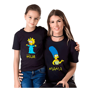 Polera Mamá E Hija Marge Y Maggie Familia Grafimax