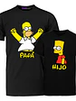 Pack Polera Bart Y Homero Papá E Hijo Simpsons -Grafimax - Miniatura 1
