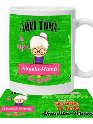 Tazón Aquí­ Toma La Mejor Abuela - Mamá Grafimax
