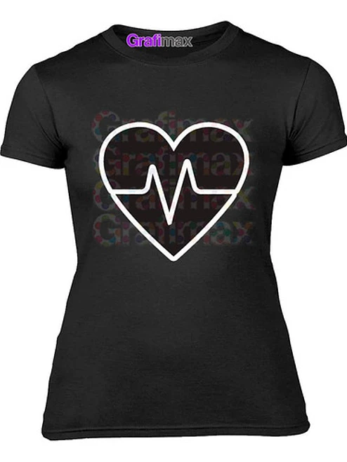 Polera Mujer Moda Corazón Latido Tens Enfermeria Grafimax 1