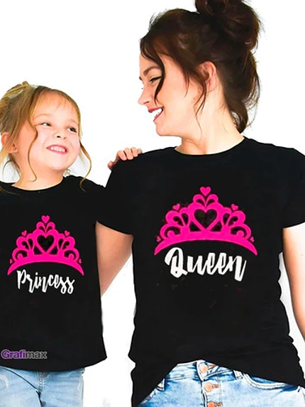 Pack Polera Mamá E Hija Queen Princess Familia Grafimax 2