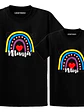Pack Polera Mamá E Hija Bestie Arcoí­Ris Familia Grafimax - Miniatura 3