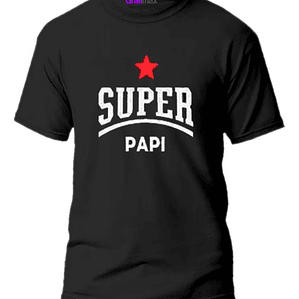 Polera Super Papi Regalo Dia Del Padre Papá Family Grafimax