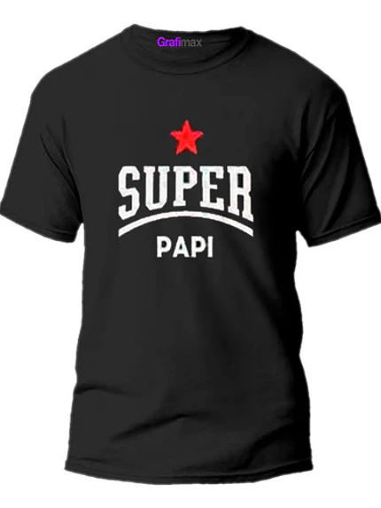 Polera Super Papi Regalo Dia Del Padre Papá Family Grafimax 1