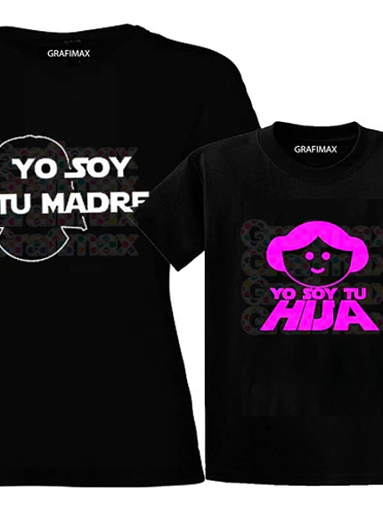 Polera Mama E Hija Yo Soy Tu Madre E Hija Starwars Grafimax 2