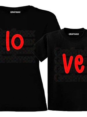 Pack Polera Mamá E Hija Love V3 Familia Grafimax