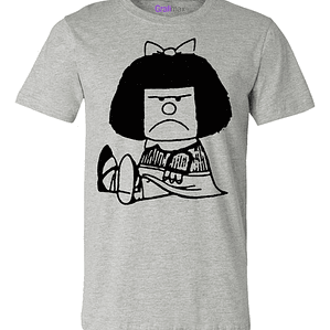 Polera Mafalda Oversize Gris Mujer Mamá Regalo Ungrygrafimax