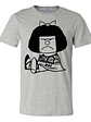 Polera Mafalda Oversize Gris Mujer Mamá Regalo Ungrygrafimax - Miniatura 1
