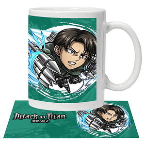Tazón Attack On Titan Levi Anime Grafimax