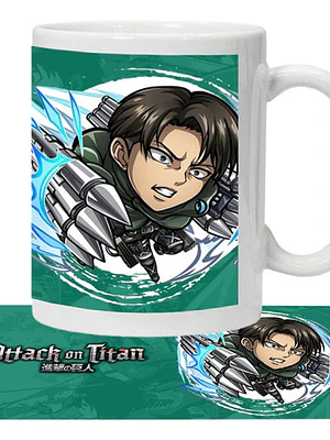 Tazón Attack On Titan Levi Anime Grafimax