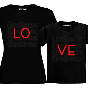 Pack Polera Mamá E Hija Hijo V2 Love Familia Grafimax