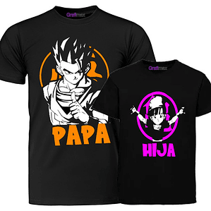 Pack Polera Gohan Y Pan Papá E Hija Dbz Familia Grafimax