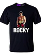 Polera Rocky Balboa Negra Hombre Foto Pelí­Cula Grafimax - Miniatura 1