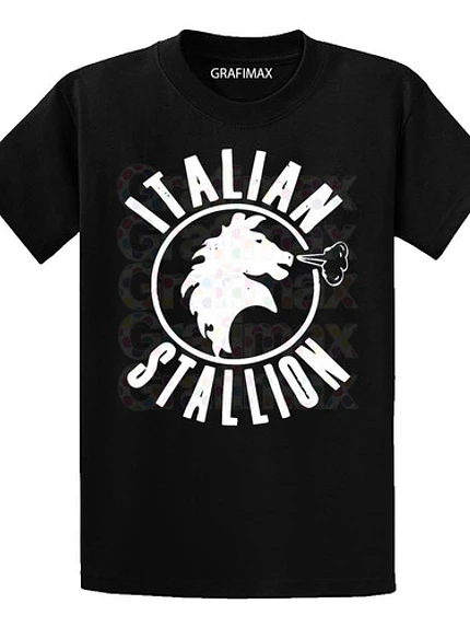 Polera Rocky Balboa Negra Hombre Pelí­Cula Grafimax 1