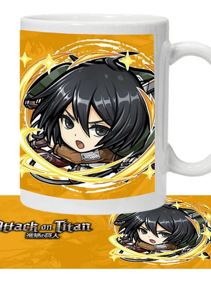 Tazón Attack On Titan Mikasa Ackerman Anime Grafimax 1