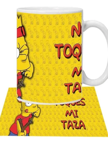 Tazón Simpsons No Toques Mi Taza Grafimax 1