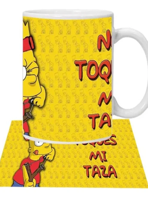 Tazón Simpsons No Toques Mi Taza Grafimax 1