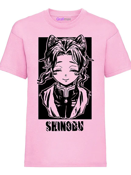 Polera Shinobu Kocho Kimetsu No Yaiba Demon Rosa Grafimax 1