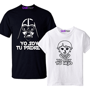 Pack Polera Papá E Hijo Soy Tu Padre Starwars Grafimax