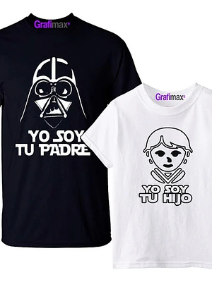Pack Polera Papá E Hijo Soy Tu Padre Starwars Grafimax