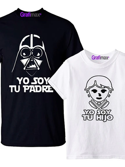 Pack Polera Papá E Hijo Soy Tu Padre Starwars Grafimax 1