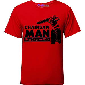 Polera Chainsaw Man Anime Manga Red Rojo Grafimax