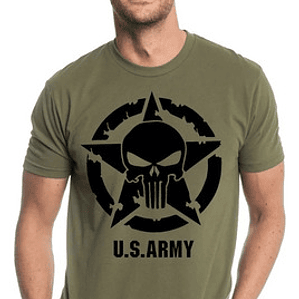 Polera Us Army Punisher Militar Grafimax