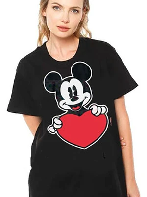 Polera Raton Mickey Corazon Oversize Grafimax