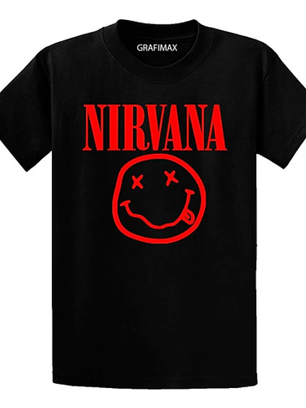 Polera Nirvana Logo Musica Grunge Kurt Cobain Grafimax 1