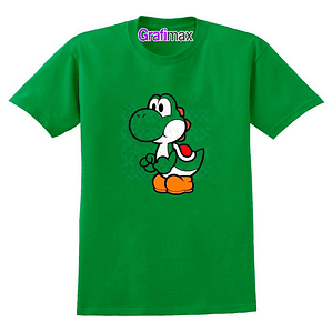 Polera Yoshi Videojuegos Verde_Grafimax